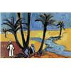 Image 1 : CARL WALTER LINER (1914-1997) M OASE IN ALGERIEN Gouache auf Papier Unten rechts signiert und dat...