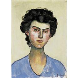 FERDINAND HODLER (1853-1918) M BILDNIS CLARA BATTIER Öl auf Leinwand Unten rechts signiert 46,5 x...