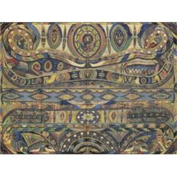 ADOLF WÖLFLI (1864-1930) M ELISABEHT BIERI 1907 Bleistift und Farbstift auf Papier 90 x 129,5 cm ...