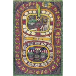 ADOLF WÖLFLI (1864-1930) M DIE RÖÖSALI=SCHLANGE AM ALLMACHT=STAAB Bleistift und Farbstift auf Pap...