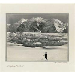 ALBERT STEINER (1877-1965) M WINTERLANDSCHAFT IM ROSEGTAL Silbergelatineabzug Unten rechts signie...