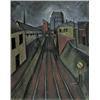 Image 1 : IGNAZ EPPER (1892-1969) M INDUSTRIELANDSCHAFT MIT BAHNGELEISEN (recto) STILLEBEN (verso) Öl auf L...