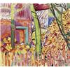 Image 1 : CUNO AMIET (1868-1961) M BLICK AUS DEM ATELIERFENSTER IN DEN GARTEN DER WIRTSCHAFT OSCHWAND Öl au...