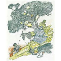 ALOIS CARIGIET (1902-1985) M DANI, TIAS NURSAS Bleistift, Aquarell und Gouache auf Papier 22 x 18...