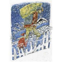 ALOIS CARIGIET (1902 -1985) M AINT A PÜTSCHAI Bleistift, Aquarell und Gouache auf Papier 19 x 14 ...