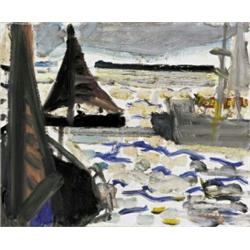 MAX GUBLER (1898-1973) M VENEDIG Öl auf Leinwand Unten rechts signiert und datiert '49 38 x 46 cm...