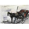 Image 1 : VARLIN (WILLI GUGGENHEIM) (1900-1977) M DROSCHKE IN MALAGA Gouache und Öl auf Leinwand Oben recht...