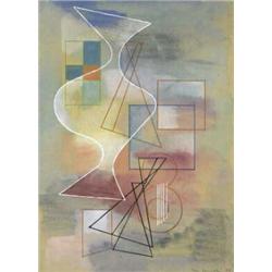 LEO LEUPPI (1893-1972) M KOMPOSITION AQUARELL AUF PAPIER UNTEN RECHTS SIGNIERT UND DATIERT '39 37...