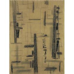 FRITZ GLARNER (1899-1972) M STUDIE ZU RELATIONAL PAINTING Kohle auf Papier 87,5 x 66 cm SCHÄTZUNG...