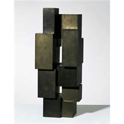 HANS AESCHBACHER (1906-1980) M FIGUR XVI Messing Unten monogrammiert, bezeichnet FIG xvI und dati...