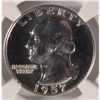 Image 2 : 1957 WASHINGTON QUARTER, NGC PROOF-66  SUPER!
