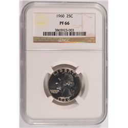 1960 WASHINGTON QUARTER, NGC PROOF-66  SUPER!