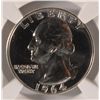 Image 2 : 1964 WASHINGTON QUARTER, NGC PROOF-66!