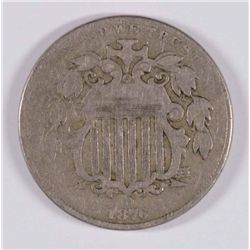 1876 Shield Nickel F-VF