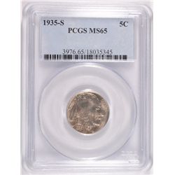 1935-S BUFFALO NICKEL PCGS MS65