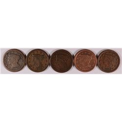 (5) LARGE CENTS (48, 49, 51, 52, 53)