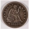 Image 1 : 1853 SEATED QUARTER F/VF