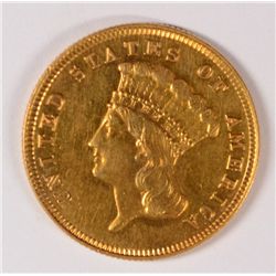 1879 $3.00 GOLD, MS-64 ( lightly dipped at one time ) VERY RARE !!!