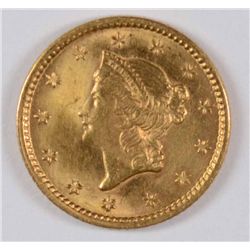 1853 GOLD DOLLAR, MS-63 ( cleaned ) NICE COIN!