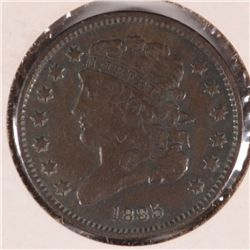 1835 HALF CENT F/VF (C-2, R-1)