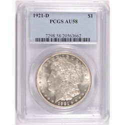 1921-D Morgan Dollar PCGS AU-58