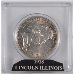 1918 ILLINOIS COMMEN HALF DOLLAR MS-62