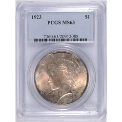1923 PEACE DOLLAR PCGS MS-63