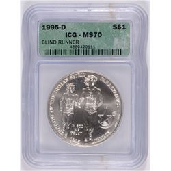 1995-D BLIND RUNNER COMMEN DOLLAR ICG MS-70