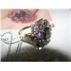 Image 2 : 10K GOLD 7.04CT CUSTOM MADE IOLITE CLUSTER RING