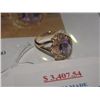 Image 2 : 10K GOLD 3.08CT CUSTOM MADE AMETHYST AND DIAMOND RING