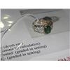 Image 2 : 10K GOLD 2.13CT DIOPSIDE AND ZIRCON DINNER RING