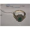 Image 2 : 10K GOLD 1.03CT EMERALD AND DIAMOND RING