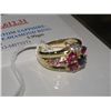 Image 2 : 10K GOLD 2.02CT CUSTOM SAPPHIRE-RUBELITE- DIMAOND RING