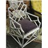 Image 1 : WHITE WICKER RATTAN CHAIR