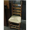 Image 1 : PINE LADDER BACK SIDE CHAIR WITH RUSH SEAT