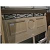 Image 1 : BLEACHED OAK WITH WROUGHT IRON ACCENTS KING SIZE HEADBOARD