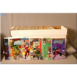A large selection of vintage comic books including 1986  The Punisher  Nos. 1-5 in five issue series