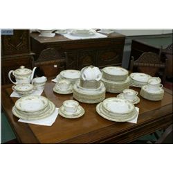 A large set of Noritake  Rosario  china including dinner plates, luncheon, side and bread and butter