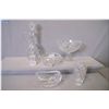 Image 1 : A selection of crystal including ewer with stopper, footed dish, small vase etc.