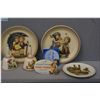 Image 1 : Selection of Hummel/Goebel collectibles including retail display sign, two bells and four plates
