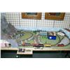 Image 1 : HO gauge train set up with track, mountains, trees etc.
