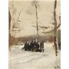 Eisenhut Ferencnek tulajdonított (Németpalánka, 1857- München, 1903) Havas táj beszélgeto alakokkal