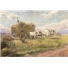 Image 1 : Cserna Károly (Kunszentmiklós, 1867 - Budapest, 1944) Betakarítás négyökrös szekérrel