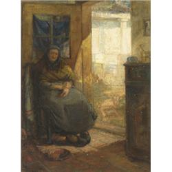 "Boross Géza (Rákospalota, 1908 - Budapest, 1971) ""Öreganyám"", 1956"