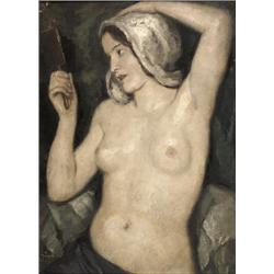 Józsa Károly (Szeged, 1872 - Budapest, 1929) Akt tükörrel