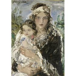 Náray Aurél  (Budapest, 1883 - Budapest, 1948) Anya gyermekével