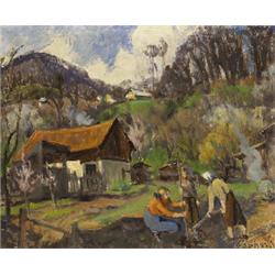 Csíkos Antónia, Krizsán Jánosné (Debrecen, 1887- Nagybánya, 1987) Faültetés