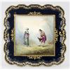 Image 1 : Fali tál Franciaország, 1900 körül, festett, aranyozott porcelán, Flameng jelzéssel