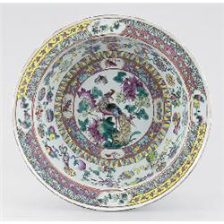Mosdótál Kína, Ch ing-kor, 19. sz. második fele, festett porcelán, famille verte jellegu díszítéssel