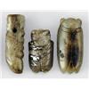 Image 1 : Amulett, 3 db Kína, 19. sz., faragott jade ko